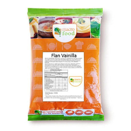 Flan con leche Vainilla Sucralosa 1 kg MacroFood (5 unidades)