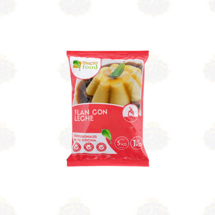 Flan con Leche Frutilla 1 kg MacroFood (5 unidades)