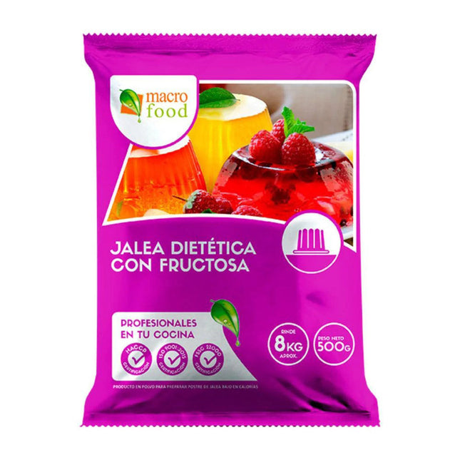 Jalea Dietetica Fructosa Frambuesa 500 gr MacroFood, 5 unidades