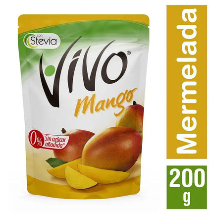 Mermelada Vivo Mango 200 ml, 20 unid