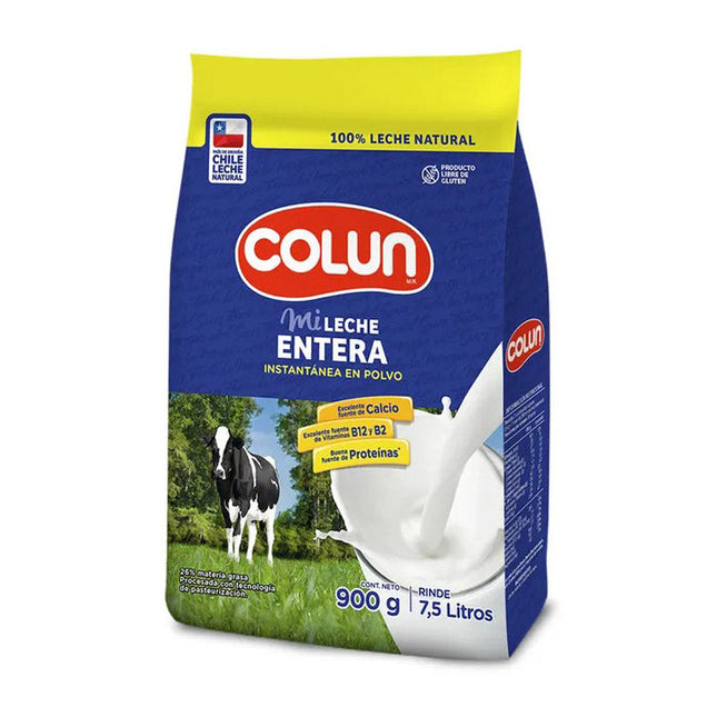 Leche Entera 900 gr Colun, 4 unidades