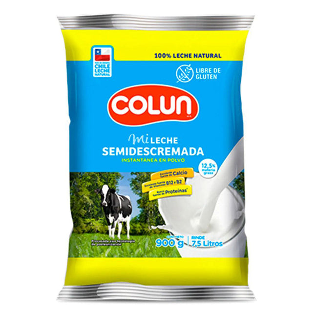 Leche SemiDescremada 900 gr Colun, 4 unidades