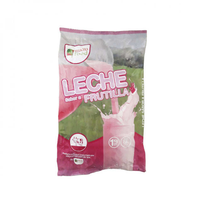 Leche con Sabor Frutilla 1 kg MacroFood