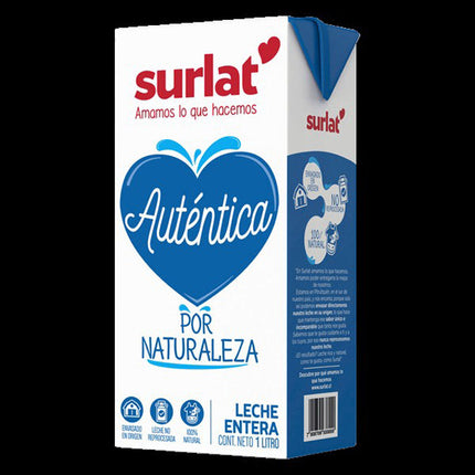 Leche Liquida, Entera, SemiDescremada, Descremada 1 lt Surlat, 12 unidades