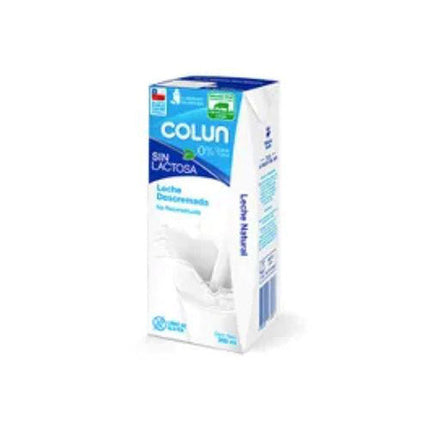 Leche 200 ml sin lactosa Colun, 6 unidades