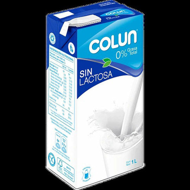 Leche sin Lactosa 1 lt Colun, 12 unidades
