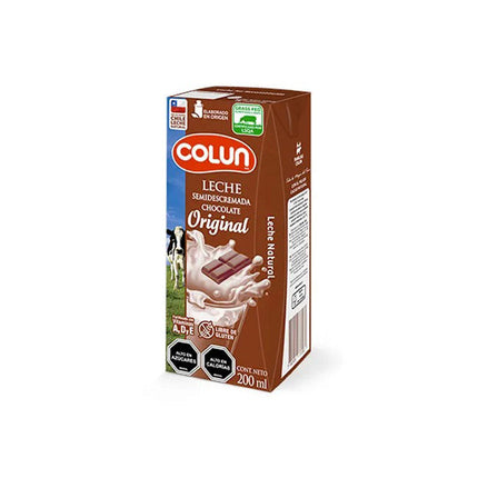 Leche Chocolate 200 ml Colun, 6 unidades