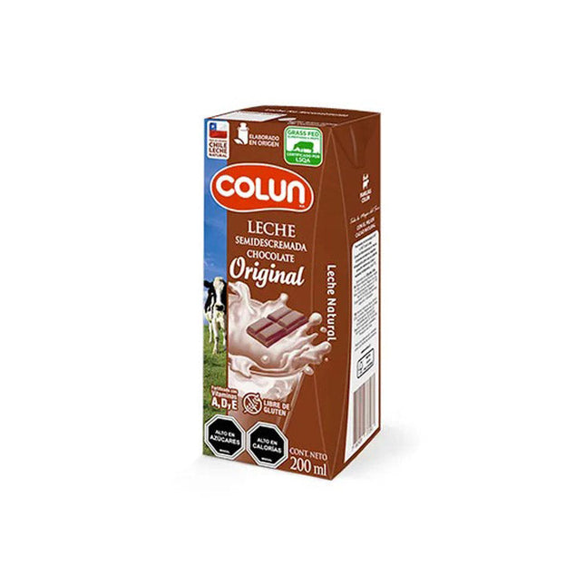 Leche Chocolate 200 ml Colun, 6 unidades