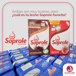 Leche Chocolate, Frutilla, 1 lt Soprole, 12 unidades