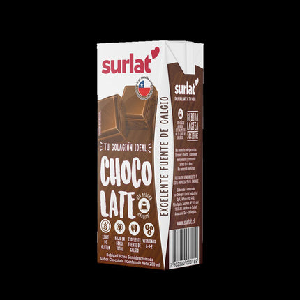 Leche Chocolate, Frutilla,Vainilla 200 ml Surlat, 30 unidades