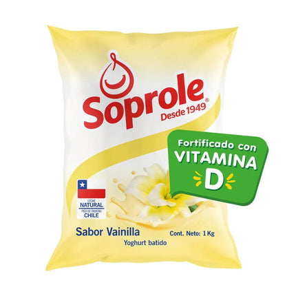 Yoghurt Sabores 1 kg Soprole, 8 unidades