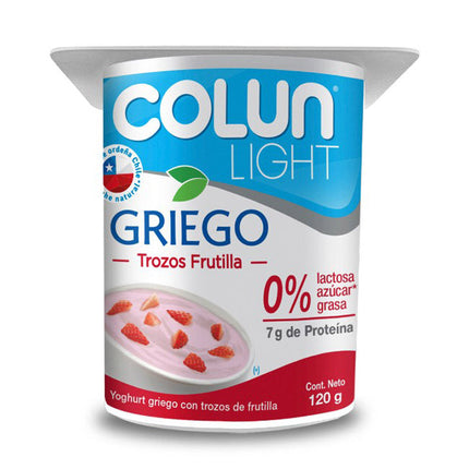 Yoghurt Griego Light 120 gr Colun, 48 unidades