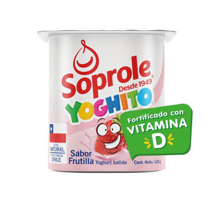 Yoghurt Batido Sabores 120 ml Soprole, 36 unidades