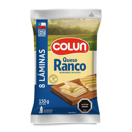 Queso Laminado 150 gr Mantecosos Colun, 16 unidades