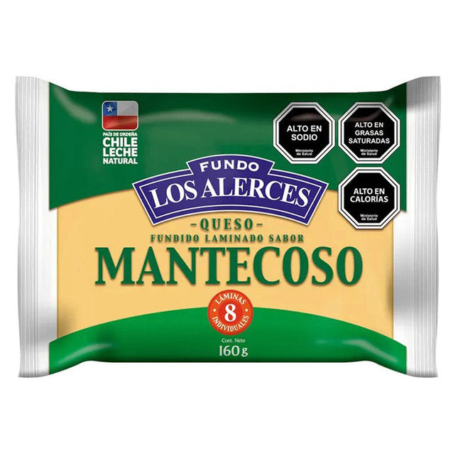 Queso Laminado 160 gr Mantecoso Los Alerces, 12 unidades
