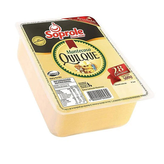 Queso Quilque 500 gr Soprole, 18 unidades
