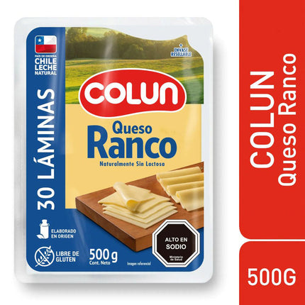 Queso Laminado 500 gr Ranco, 6 unidades