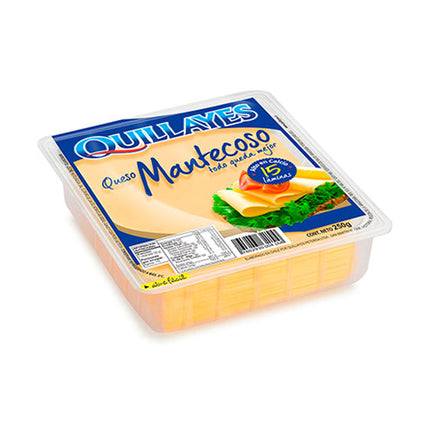 Queso Mantecoso Laminado 250 gr Quillayes, 24 unidades