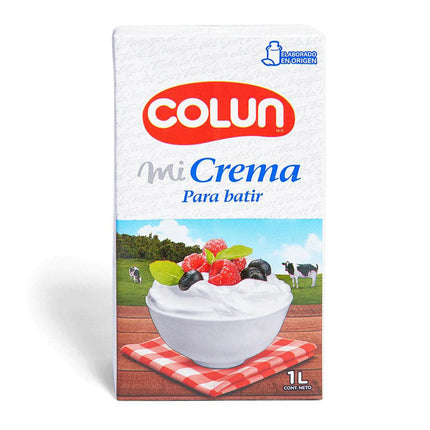 Crema de Leche Colun 1 lt, 12 unidades