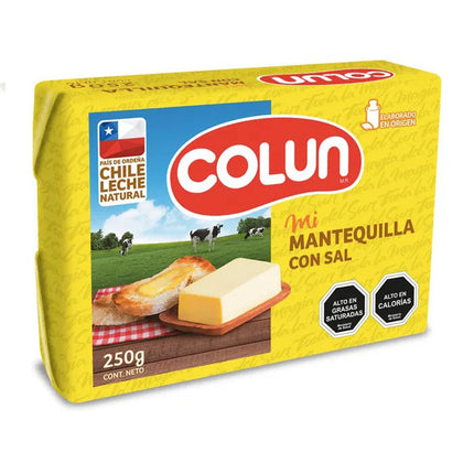 Mantequilla 250 gr Colun, 8 unidades
