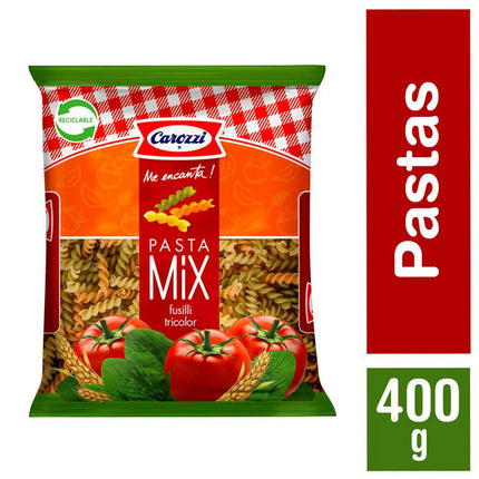 Fusilli Tricolor 400 gr Manga 30 unid Carozzi