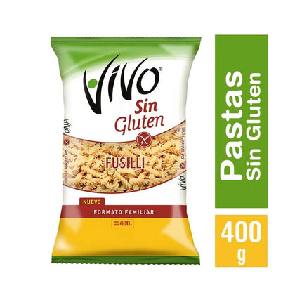 Vivo Fusilli 400 gr Sin Gluten Manga 24 unid Carozzi