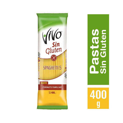 Vivo Spaghetti 400 gr Sin Gluten Manga 24 unid Carozzi