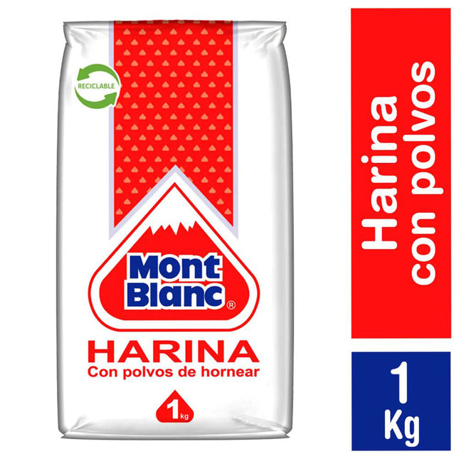 Harina cp Mont Blanc 1 kg, 12 unidades