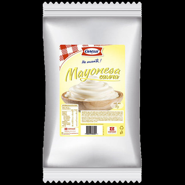 Mayonesa 1 kg Casera Carozzi, 10 unidades