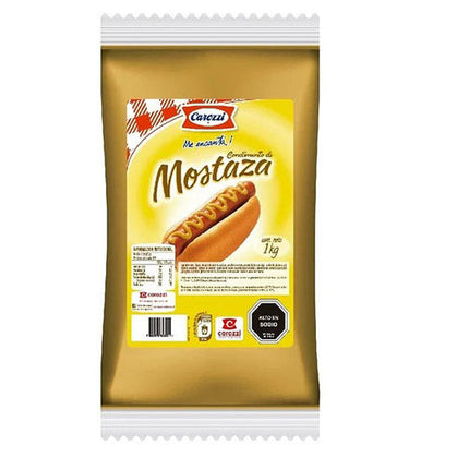 Mostaza 1 kg Carozzi, 10 unidades