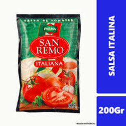 Salsa Tomate 200 ml Italiana San Remo 24 unid