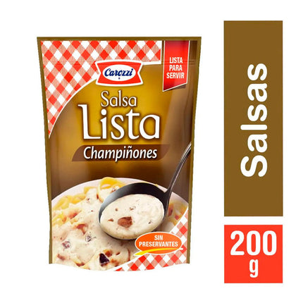 Salsa Blanca Champiñon 200 ml Carozzi 24 unid