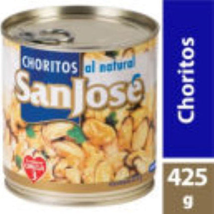 Choritos Natural 425 gr San Jose, 24 unid