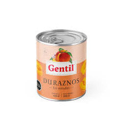 Duraznos en Mitades 425 gr Gentil, 24 unid