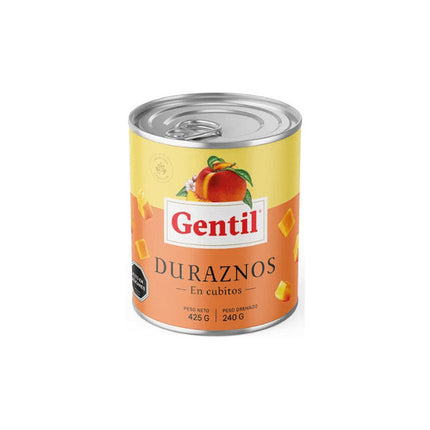 Duraznos en Cubitos 425 gr Gentil, 24 unid