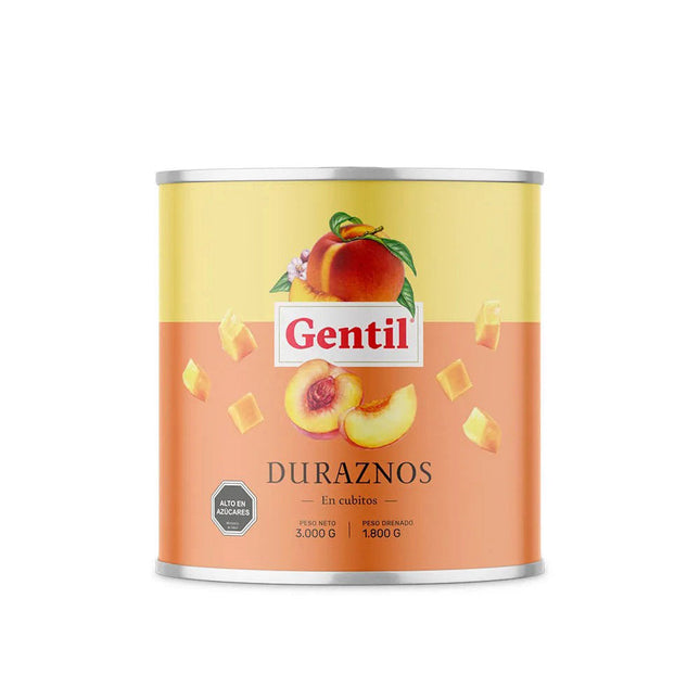 Duraznos en Cubo 3 kg Gentil (6 unid)