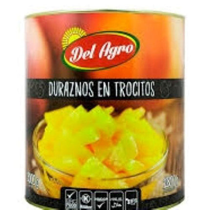 Durazno en Trocitos 3 kg MacroFood, 5 unidades