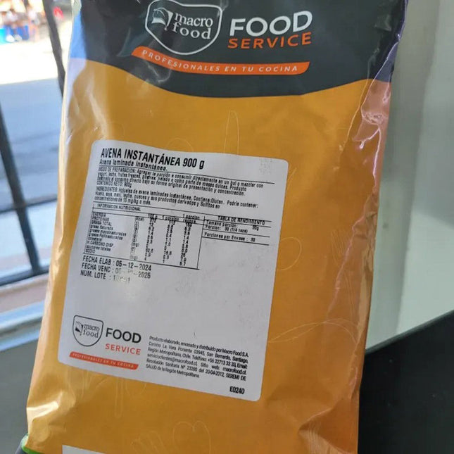 Avena Instantanea 900 gr MacroFood (5 unidades)
