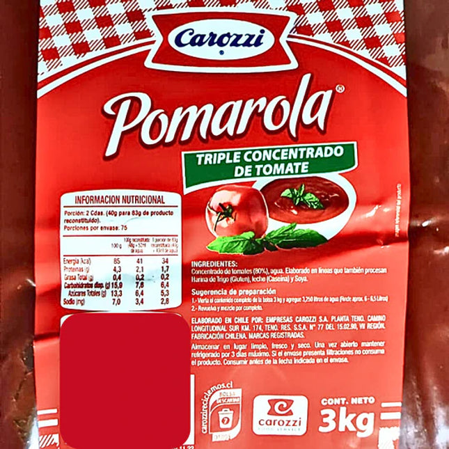 Triple Concentrado Pomarola 3 kg, 6 unidades