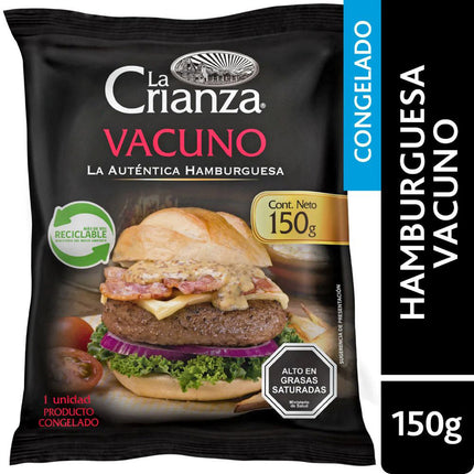 Hamburguesa Vacuno 150 gr La Crianza Agrosuper, 48 unid