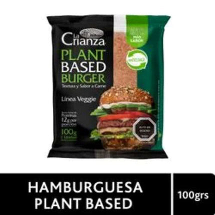 Hamburguesa Plant Based 100 gr La Crianza, 24 unid