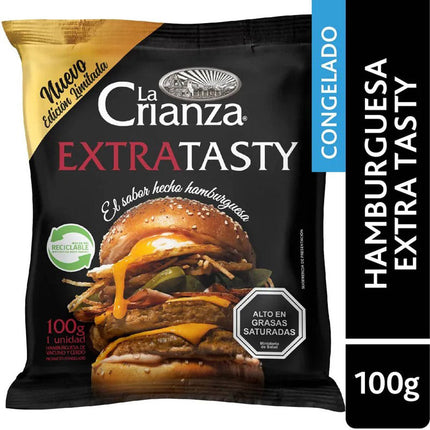 Hamburguesa Extra Tasty 100 gr La Crianza, 56 unid