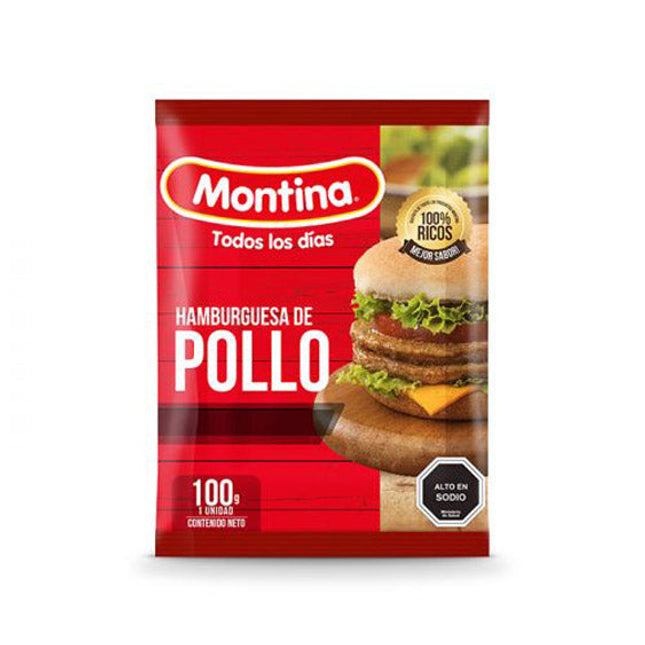 Hamburgursa Pollo 100 gr Montina, 56 unid