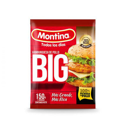 Hamburguesa Big Pollo 150 gr Montina, 56 unid