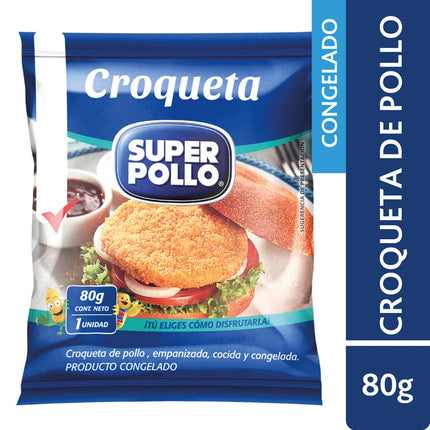 Croqueta de Pollo 80 g Agrosuper, 64 Flow Pack, 2 cj