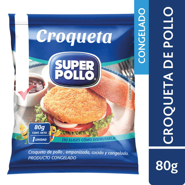 Croqueta de Pollo 80 g Agrosuper, 64 Flow Pack, 2 cj