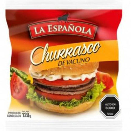 Churrasco Vacuno 120 gr La Española PF, 36 unid