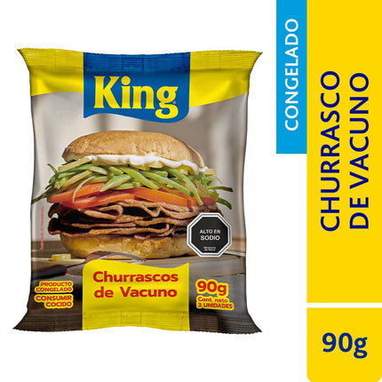 Churrasco Vacuno 90 gr King Agrosuper, 39 unid