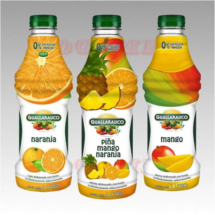 Pet 1 lt Sabores Guallarauco, 12 unidades