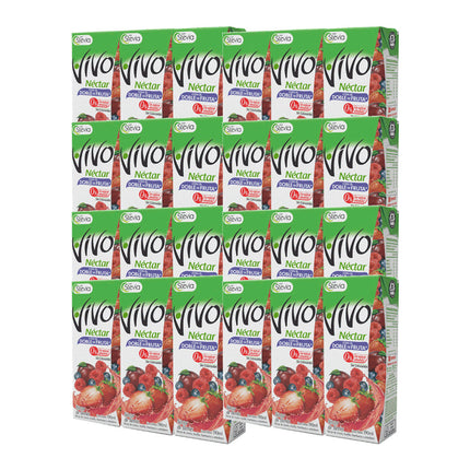 Jugo Sprim Sabores (Berries, Manzana, Durazno, Piña)  190 ml Vivo, 24 unidades